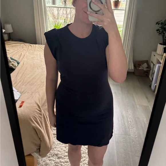 Lulus Feelin' Confident Navy Blue Cutout Mini Shirt Dress - Size M - Picture 2 of 4